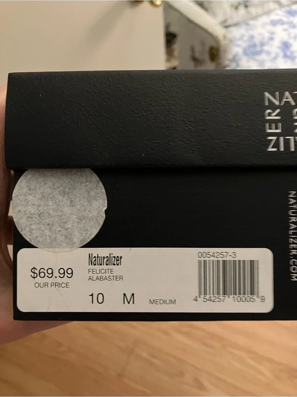 Naturalizer Cream Perforated Leather Ballet Flats